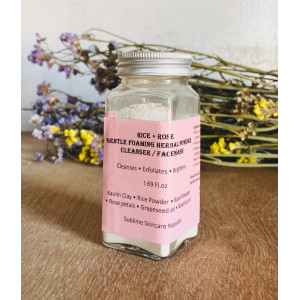 Rice and Rose gentle foaming herbal powder cleanser - Sublime Skincare Natural